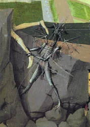 Um demónio, de «A coroação da Virgem», concluída em 1454 (pormenor de 57626)